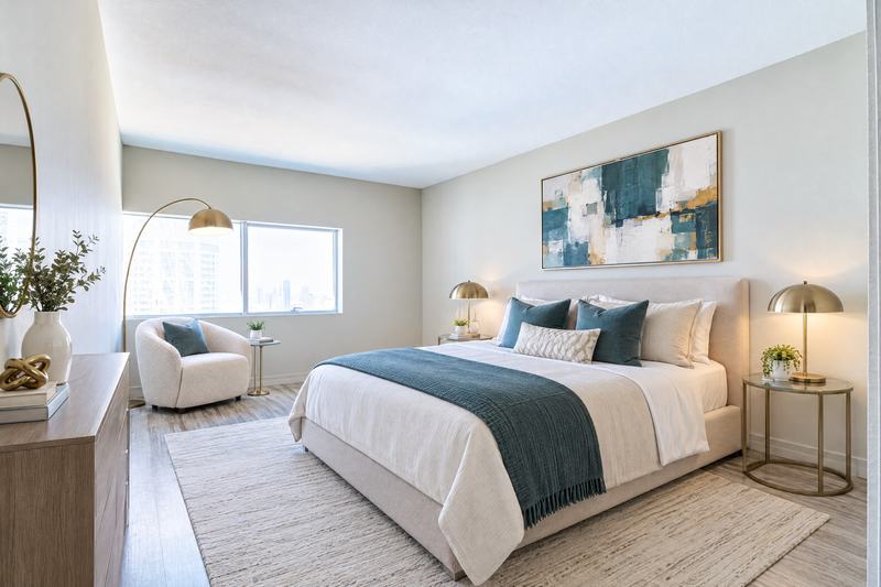 Bedroom after virtual staging